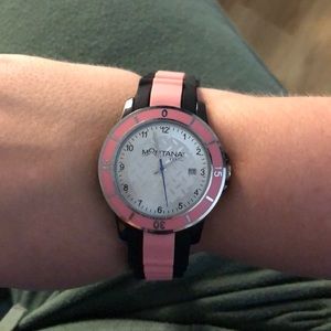 Montana silversmiths pink/black watch